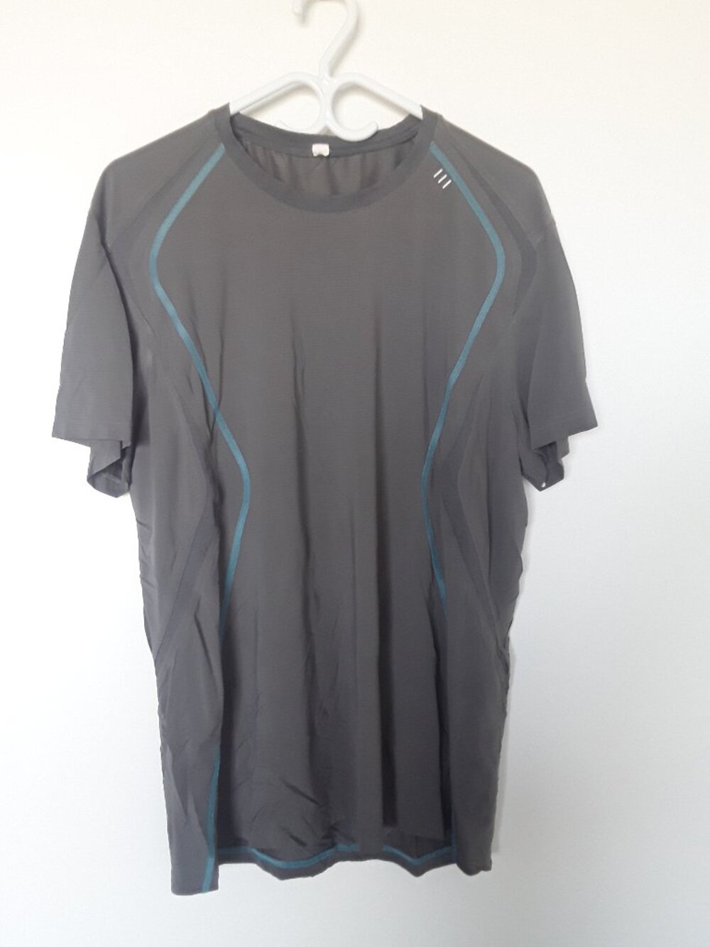LULULEMON Mens Crew Neck Side Pocket Short Sleeve Tee Shirt Size XL Gray